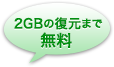 2GBの復元まで無料